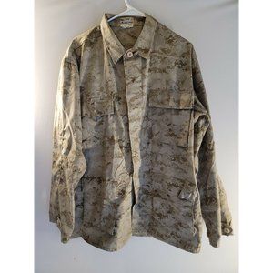 Mil-Spec Plus Tactical Button Down Desert Jacket Camo 4-Front Pockets Design